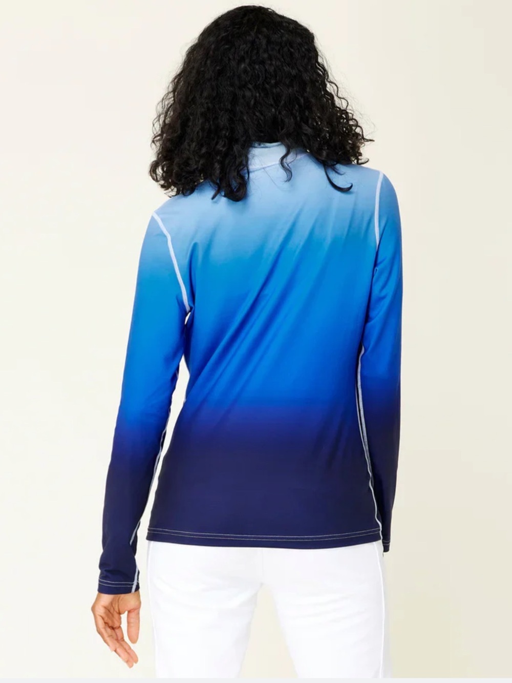 NWT Krimson Klover Gradient Quarter Zip Blue Base Layer Top Size Small - Picture 2 of 8